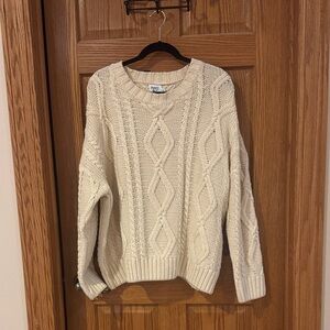 Princess Polly Cream Cable Knit Sweater